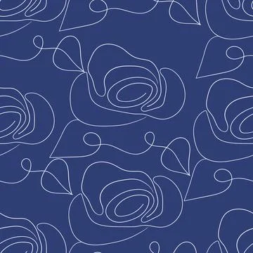 Spring colorful vector illustration with blue roses. Cartoon style. Design for Stock Illustration