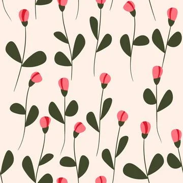 Spring colorful vector illustration with pink roses. Cartoon style. Design for イラスト素材