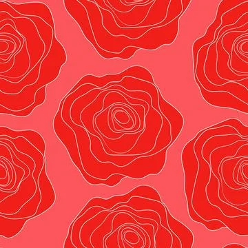 Spring colorful vector illustration with pink roses. Cartoon style. Design for Illustrazione stock