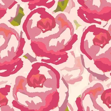 Spring colorful vector illustration with pink roses. Cartoon style. Design for Illustrazione stock