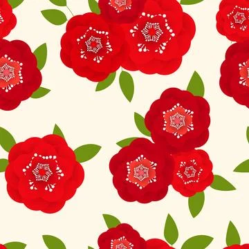 Spring colorful vector illustration with pink roses. Cartoon style. Design for Stock Illustration