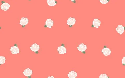 Spring colorful vector illustration with roses. Cartoon style. Fashion print for Stockillustratie