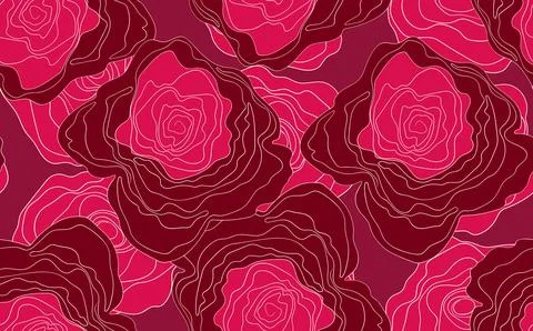 Spring colorful vector illustration with roses. Cartoon style. Fashion print for Illustrazione stock