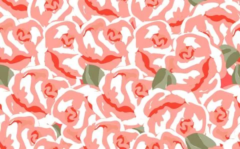 Spring colorful vector illustration with roses. Cartoon style. Fashion print for Illustrazione stock
