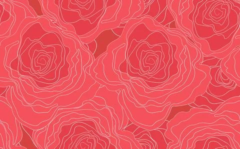 Spring colorful vector illustration with roses. Cartoon style. Fashion print for Illustrazione stock