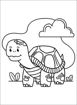 Spring Coloring Pages for Kids Stock Illustration