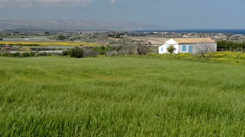 Spring colors and fields in Sicily Stock Footage 152237373