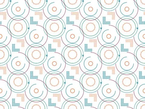 Spring. Colors.  angles. circle. Pattern without seams Stock Illustration