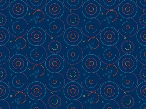Spring. Colors.  angles.  concentric circles. Pattern without seams Stock Illustration