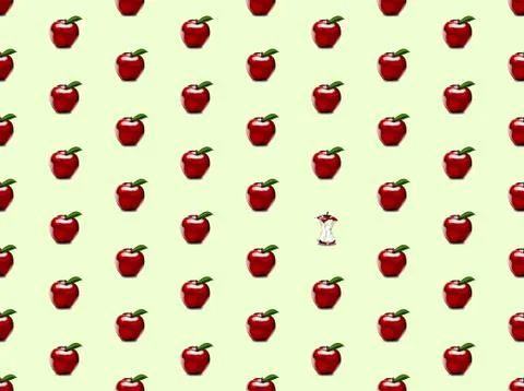 Spring. Colors. apple.  fruit. Pattern without seams Illustrazione stock