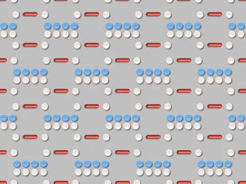 Spring. Colors.  capsules.  pills. Pattern without seams Illustrazione stock