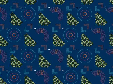 Spring. Colors. circle.  abstraction. Pattern without seams Illustrazione stock