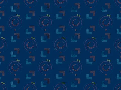 Spring. Colors. circle.  connection. Pattern without seams Stock Illustration