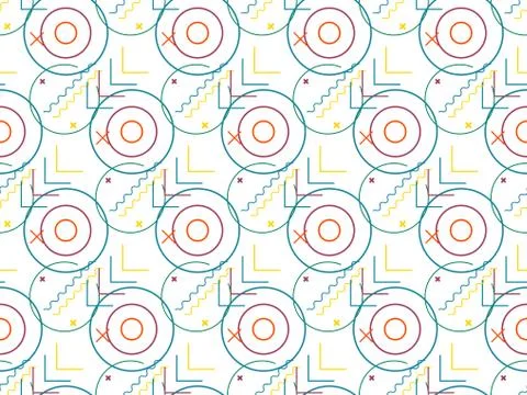 Spring. Colors.  concentric circles.  arrow. Pattern without seams Stock Illustration