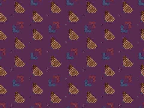 Spring. Colors.  connection. circle. Pattern without seams Stock Illustration