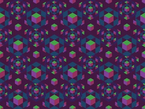 Spring. Colors.  cube.  mosaic. Pattern without seams Illustrazione stock