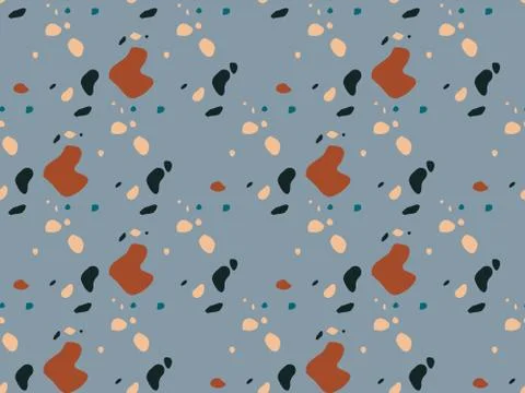 Spring. Colors.  fossils.  archeology. Pattern without seams Illustrazione stock