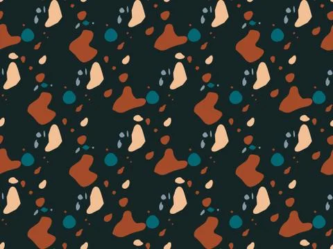 Spring. Colors.  fossils. . Pattern without seams Illustrazione stock