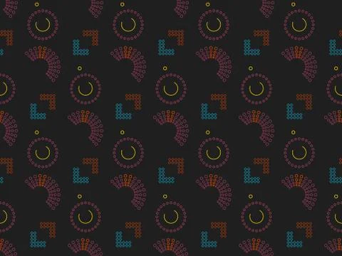 Spring. Colors.  line. circle. Pattern without seams Stock Illustration