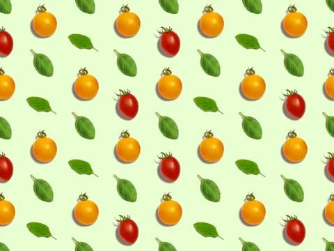 Spring. Colors. red. salad. Pattern without seams 스톡 일러스트