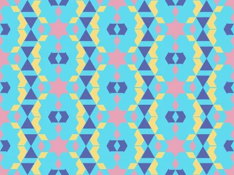 Spring. Colors.  star. triangle. Pattern without seams Illustrazione stock