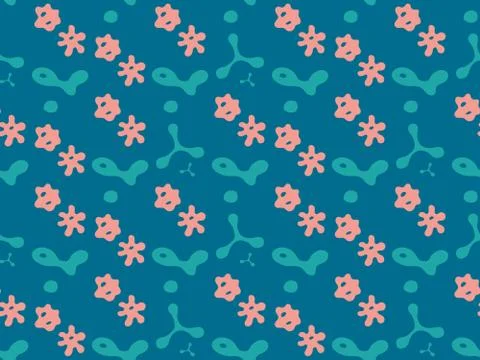 Spring. Colors.  virus.  microorganism. Pattern without seams Illustrazione stock