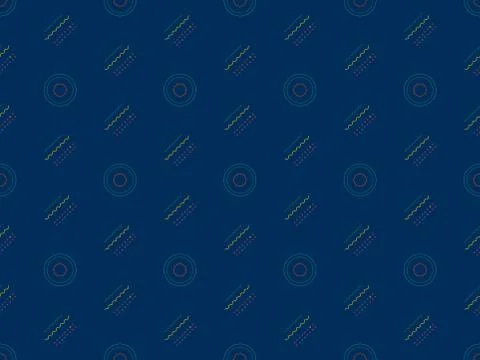 Spring. Colors.  zigzag. circle. Pattern without seams Stock Illustration