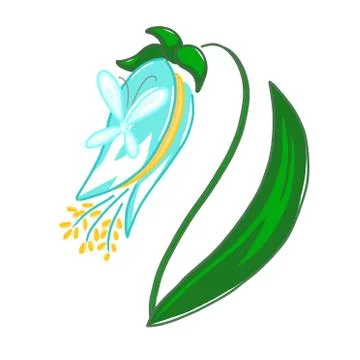 Spring comes time to blossom Stock Illustration