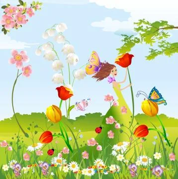 Spring is coming Stock Illustration
