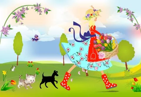 Spring is coming Stock Illustration