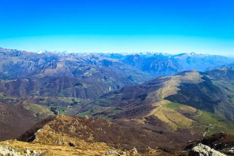 Spring is coming in the valley Stock Photos