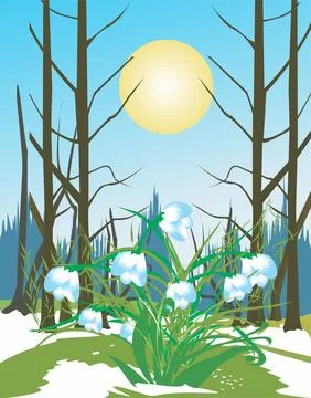 Spring composition Stock Illustration