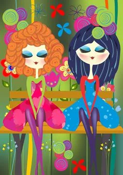 Spring composition, Illustrazione stock