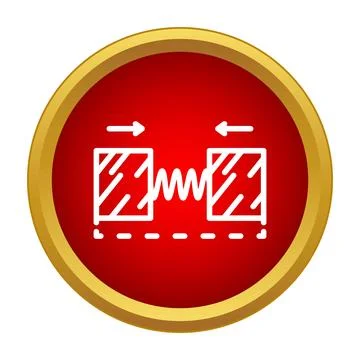 Spring compression force mechanical elasticity system icon Stock Illustration