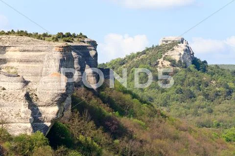 Spring crimea mountain landscape (ukraine). Stock Photos