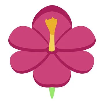 Spring crocus icon, isometric style Stock Illustration