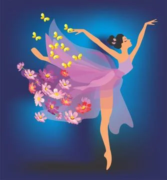 Spring dance, Stock Illustration