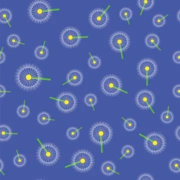 Spring Dandelion Seamless Pattern Illustrazione stock