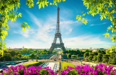 Spring day in Paris Stockfoto's