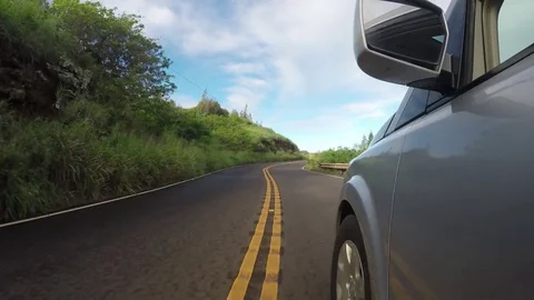 Spring Day Road Trip In A Silver Van Point Of View Stock Footage 83927561