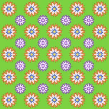 Spring decorative background with flowers Stock Illustration