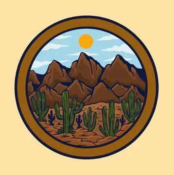 SPRING ON DESERT Stock Illustration