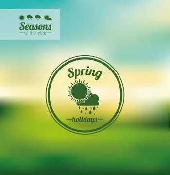 Spring design over blur background, vector illustration Stock Illustration