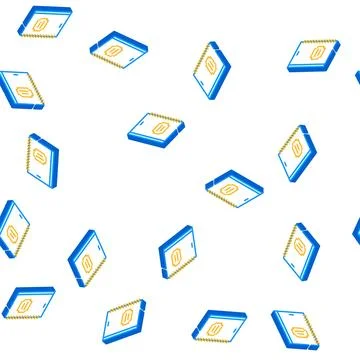 Spring diary isometric icon seamless pattern 스톡 일러스트