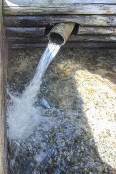 Spring with drinking water Stock Photos