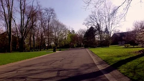 Spring Drive through the neighborhood Stock Footage 75171107