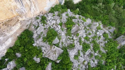 Spring Drone View of Strupanitsa Rock Formation near Karlukovo, 2019 BG Stock Footage 323382889