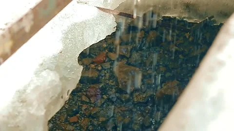 Spring drops on the old embankment Stock Footage 153052026