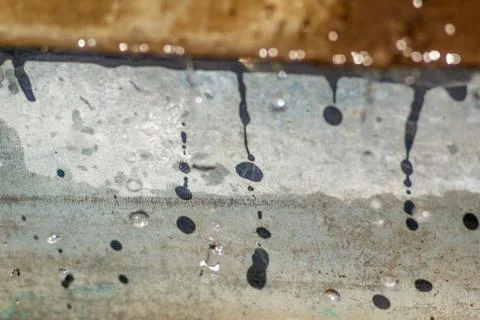 Spring drops on the street in a large macro the increase of the sun Stock Photos