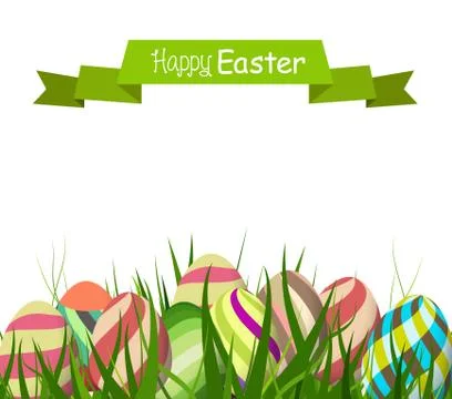 Spring Easter background with egg イラスト素材